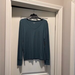 LOFT Deep Blue V-Neck Long Sleeve Top
